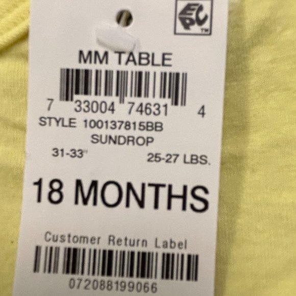 FIRST IMPRESSIONS UNISEX SUNDROP YELLOW TOP - Picture 4 of 4